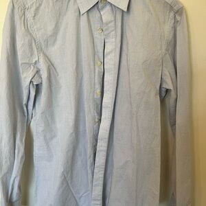 Theory Men's Light Blue Button-Up Shirt